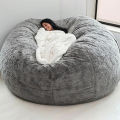 Home Sponge Bed Bean Bag Chair Cover Slipcover Double Bedroom Balcony Large Couch Round Soft Fluffy Cover No Fillings Only Cover. 