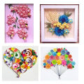 260 Pieces/Bag 26 Colors Quilling Paper Assorted Mixed Color Origami Paper Width 3/5/7/10Mm Handmade Artwork Flower DIY Supplies. 