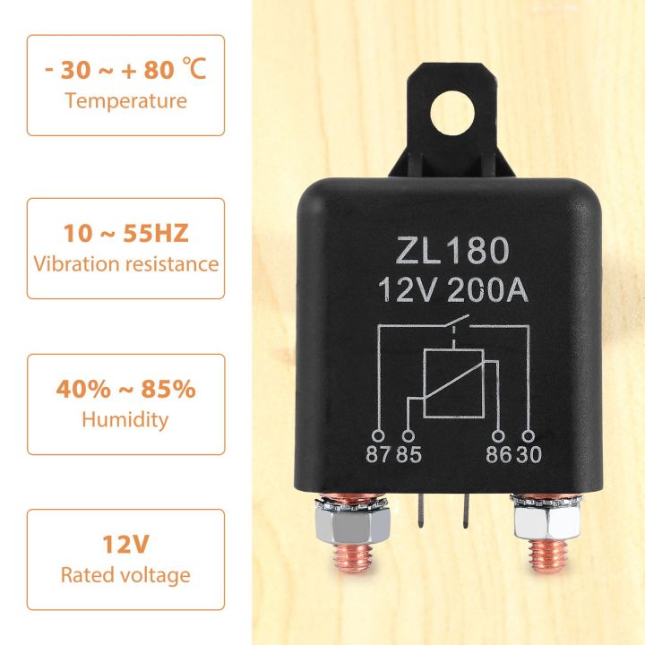 12V%20200A%20Relay%20Car%20Truck%20Engine%20Automobile%20Boat%20Car%20Starter%20Heavy%20Duty%20Split%20Charging%20ZL180%20with%202%20Pin%20Footprint%20+%202%20Terminal%20-%20%5B1%20Set%5D%20-%20Image%204
