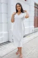 Divinely White Linen Shift Dress. 