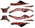 Yamaha Fz-S V2 fuel Injection Black Orange Full Sticker Kit. 