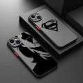 Luxury Batman Superman Clear Matte Phone Case For Samsung Galaxy S24 S23 S22 Ultra S21 S20 FE S10 Plus Note 20 10 A34 A54 Cover. 