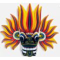 Sri Lankan Wooden Mask 12"Traditional Devil Home Decor Hanging Mask Size =12 inch Fire Devil. 