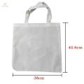10 Pieces White Reusable Sublimation Blank Shopping Bag Personalised Beach Tote Bag for DIY. 