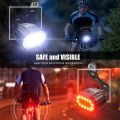Bicycle Headlights Running Lamp Tail Lights Set Front Lights USB Charging Warning Light. 