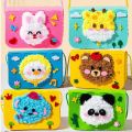 Cute Sewing Needle and Thread Painting DIY Embroidery Doll Set DIY Crafts Hand Puppet Making Cartoon Animal Felt Sewing Kit Sew Your Own Products Animal Dolls Crossstitching Kits Beginners. 