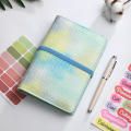 Magnetic Buckle Notebook PU Binder Buckle Notebook Fruit Budget Card Gradient Notebook Strap Notebook Binder Book. 