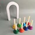 8x Diatonic Metal Bells Kids Music Toys Percussion Musical Bells 8 Note Hand Bells for Chorus. 