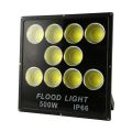 COB LED Flood Light 500W Waterproof Outdoor Flood Light with 6500K Cool White Light for Garden, Playground, Warehouse, Billboard, Street-Black. 