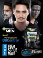GARNIERS MEN Turbolight Oil Control 3 in 1 Charcoal Wash, Scrub & Mask - 100g. 