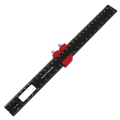 Woodworking Precision Pocket Ruler Aluminum Slide Ruler Inch & Metric T-Type Scribing Ruler Square Layout Tool. 