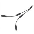 3.5mm Audio Jack Splitter Cable with Separate Volume Control headphone phone AUX Cable. 3.5 jack Splitter Male to 2 Female jack. This passive Audio Splitter cable lets you share a 3.5mm audio source with two speakers / headphones, while individually contr. 