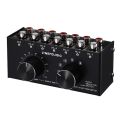 Signal Selector Switch-1 * 6 input 1 output stereo audio signal selection switcher-black. 