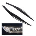 Carbon Fiber Headlight Eyelid Eyebrow Cover Stickers Trim for BMW E90 E91 328I 335I M3 2006-2011. 