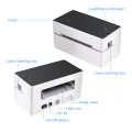 HXSJ Desktop Shipping Label Printer High Speed Usb + B-T Direct Thermal Printer Label Maker Sticker 40-80Mm Paper Width For Shipping Postage Barcodes Labels Printing Compatible With Amazon Ebay Shopify Fedex Usps Etsy. 