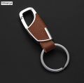 Automotive Accessories Men Leather Key Chain Metal Car Key Ring Keys Holder Waist Hanged Key Rings Brown Leather Keyrings Keychain. 