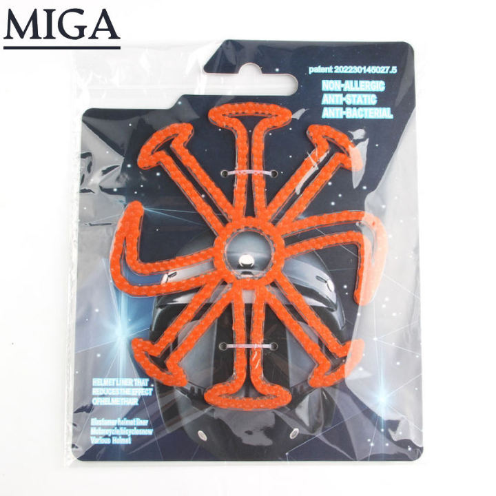 【Miga Plaza】High-quality Helmet Inner Padding Silicone Lining Sweat-Proof Pads Soft Tooth Design Anti-deformation Helmet Liner Pad 22*19.8cm