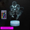 DISNEY Spider-Man 3D Desk Lamp USB Stereo LED Night Light Illusion Light Surprise Birthday Gift LED Light Use USB and Battery. 