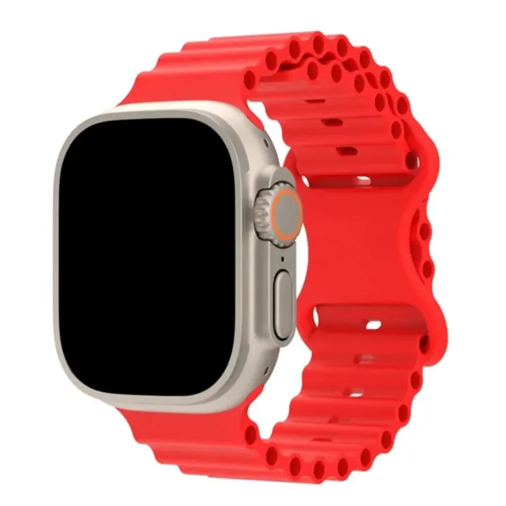 【ZIME】Silicone Ocean Strap for Apple Watch Ultra Band 49mm Bracelets for IWatch Series