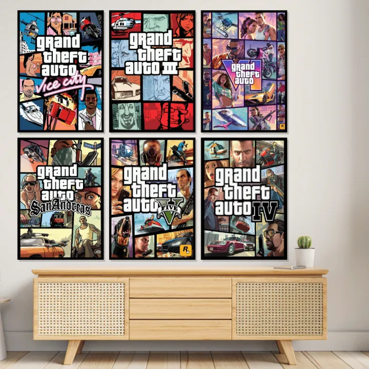 A3/A4%20Size%20Framed%20wall%20posters%20GTA%203%20Gta%20vice%20city%20Gta%205%20Gta%206%20Grand%20Theft%20Auto%20game%20series%20wall%20posters%20wall%20decorations%20for%20any%20room%20-%20Image%203