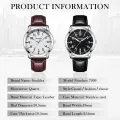 【Miga Plaza】 Men Watch Classic Style Leather Strap Watch Waterproof Quartz Leather Strap Boy Watch. 
