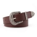 【HUT】 Vintage Adjustable Boho Western Belt Women Black Brown Leather Belt Female Cowboy Hight Waist Belts For Ladies Jeans Dresses. 
