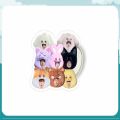 KPOP A-TEEZ Cartoon Figures Acrylic Phone Stand Cute Bear Cat Rabbit Folding Bracket Retractable Mobile Phone Holder Fans Gifts. 