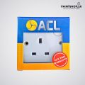 13A Plug Base - ACL Electric - 3 Hole Square Pin - Switched Socket Outlet. 