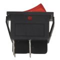 4X Red Light 4 Pin DPST ON/OFF Snap in Rocker Switch 15A/250V 20A/125V AC 28X22mm. 