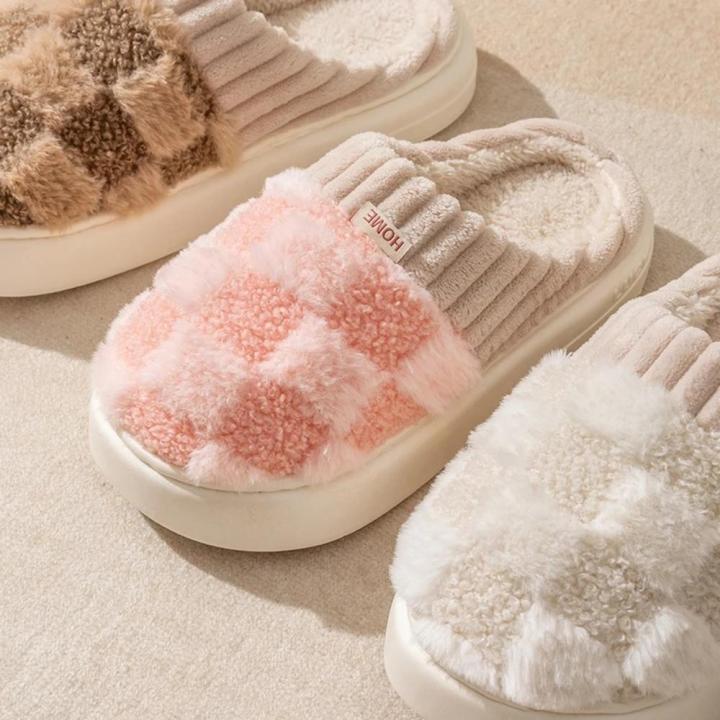 Plaid%20Cotton%20slippers%20Soft%20Plush%20Plaid%20slippers%20Winter%20slippers%20for%20Home%20Indoor%20Couples%20Winter%20Men%20Women%20-%20Image%208