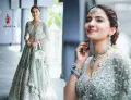 Senora Semi stitched bridal wear Lehenga Choli. 