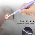 LED Flash Light Ear Wax Pickers Cleaner Set Luminous Ear Wax Remover Curette Earpick Scoop Tweezers Ear Spoon Care Tools Easier To UseThan Traditional Remove Earwax and Relieve Pressure. 