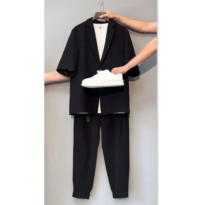 Slightly%20Fat%20Boys%20Slim%20Wear%20Summer%20Short%20Sleeve%20Suit%20Coat%20Men%20plus%20Size%20Loose%20Fashion%20Casual%20All-Matching%20Thin%20Suit%20-%20Image%204