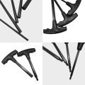 T-Shaped Hex Wrench T Handle Hex Wrench Set with Black Handle 10-Piece Special-Shaped Wrench Set T7-T40. 