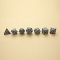 Polyhedral 7-Die Carved Pattern Dice Set D4 D6 D8 D10 D% D12 D20 For Game. 