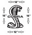 Cobra Stickers For Car, Van.  Black Matt / Gloss Red Wrapping Sticker. 