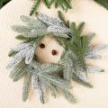 5Pcs Artificial Greenery Pine Leaves / Artificial Artificial Plant Snowy Twigs Frosted Pines / Artificial Pine Branches / Home Living Room Desktop Decorations / DIY Xmas Garland Party Decor. 