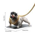 【Petalfall】Car Decoration Ornaments Cool Dog Dashboard Bullys Puppy Figurine For Auto Accessories Home Office Desk Decor Auto Parts. 