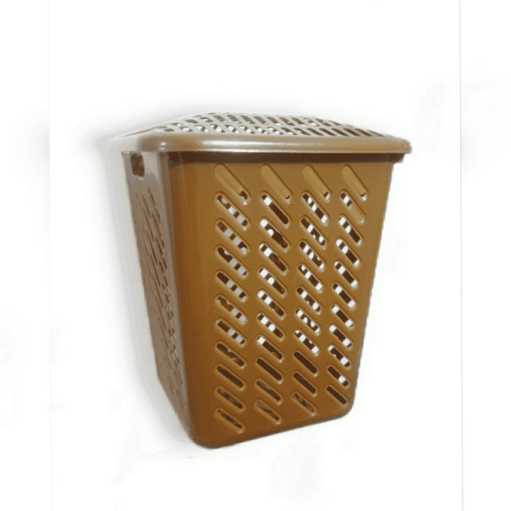 Laundry Basket / Bucket with lid - Durable Plastic Multi Color