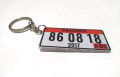 Foreign Vehicle Number Plate Key Tag - Double Side. 