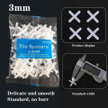 【Miga Plaza】100pcs Tile Spacer Cross Plastic Tiling Ceramic Tilers Plumbers Reuseable Cross Clips Tile Leveling System Tile Locator Gap Tool. 