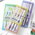 Sweet Journal 4PCS Shiny Pen Glitter Highlighters Planner Journaling Fluorescent Highlighter Sparkling Note-taking Highlighters Soft Color. 