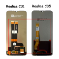 AAA+ Original For OPPO Realme C31 C35 LCD RMX3501 RMX3511 Display Screen Touch Panel Digitizer with Frame For Realme C31 C35 LCD. 
