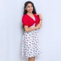 Short Sleeve Printed Coat Girls' Frock. 
