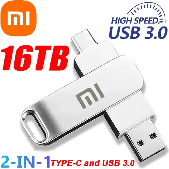 Xiaomi Pen Drive 16 TB 8TB USB 3.0 Flash Metal Drive 2TB Large Capacity High-Speed Transfer Storage Waterproof Memory U Disk