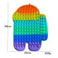 Y5 30cm Jumbo Bear Among Us Pop It Fidget Toy Big Size Rainbow. 