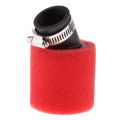 Red 32mm Angle Bent Foam Air Filter Pod Cleaner For 50cc 110cc Pit Quad Dirt Bike Atv Buggy. 