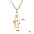 Fishhook Music Necklace Treble Clef Note Chain Musical Symbol Gift For Woman Man Kid Silver Color Pendant Trend Fashion Jewelry. 