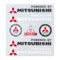 【Miga Plaza】RALLIART Logo Sticker PU 3D Car Side Rear Emblem Badge Sticker Decal for Mitsubishi Whole SET. 