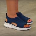 Clearance Sale Women Sandals Mesh Casual Ladies Fish Mouth Mesh Wedge Shoes Solid Color. 